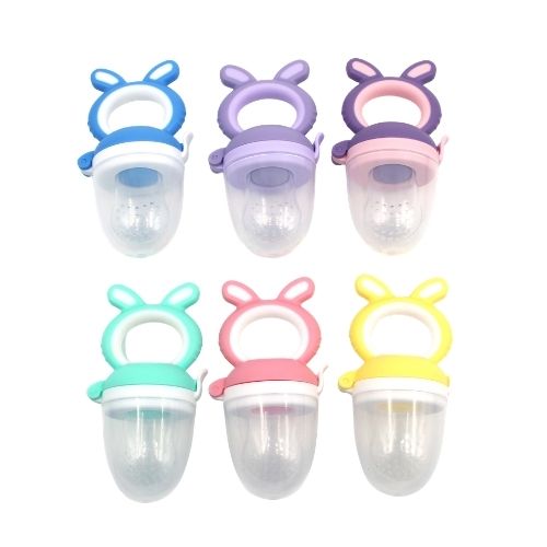 Custom Cute Rabbit Design Food Feeder Silicone Pacifier