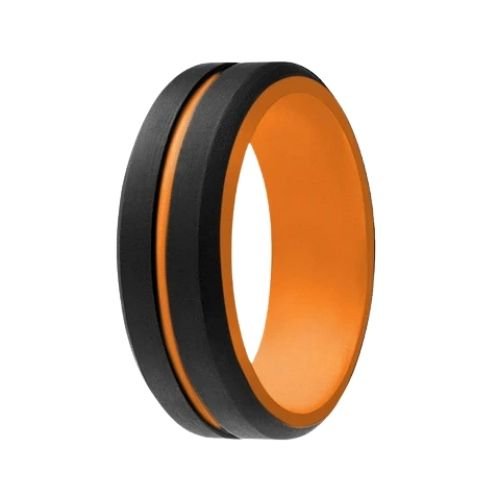 Raised Line Inner Silicone Wedding Bands